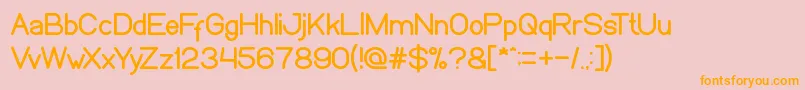 WeknowWindows Font – Orange Fonts on Pink Background
