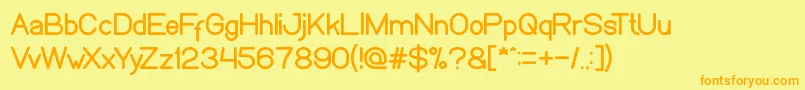 WeknowWindows Font – Orange Fonts on Yellow Background