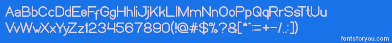 WeknowWindows Font – Pink Fonts on Blue Background