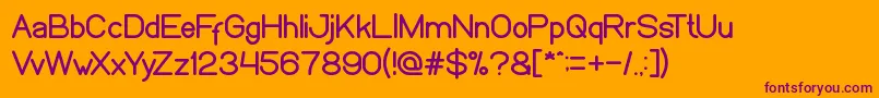 WeknowWindows Font – Purple Fonts on Orange Background