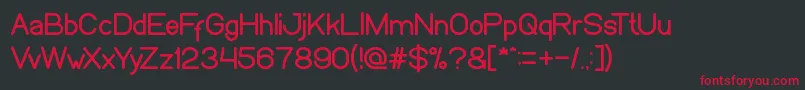 WeknowWindows Font – Red Fonts on Black Background