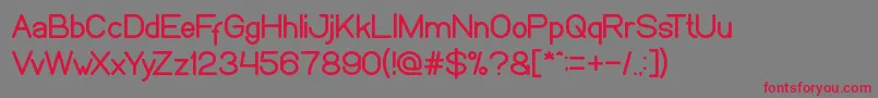 WeknowWindows Font – Red Fonts on Gray Background