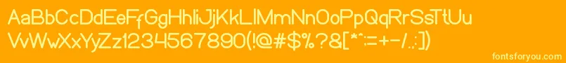 WeknowWindows Font – Yellow Fonts on Orange Background