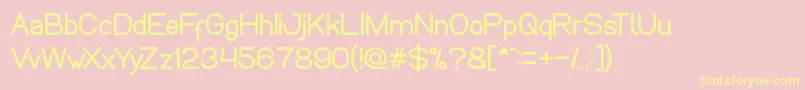 WeknowWindows Font – Yellow Fonts on Pink Background