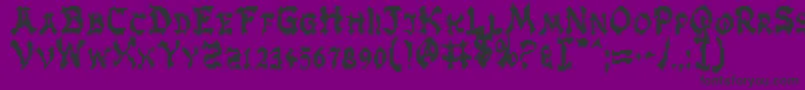 ZenMasters Font – Black Fonts on Purple Background