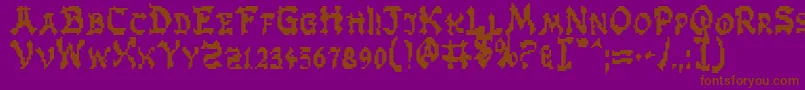 ZenMasters-fontti – ruskeat fontit violetilla taustalla