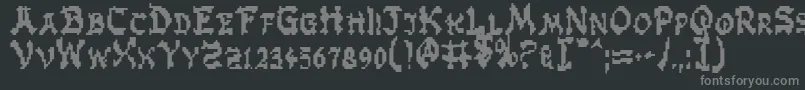 ZenMasters-fontti – harmaat kirjasimet mustalla taustalla