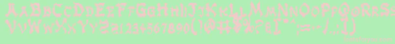 ZenMasters Font – Pink Fonts on Green Background