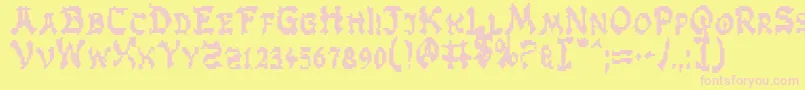 ZenMasters Font – Pink Fonts on Yellow Background