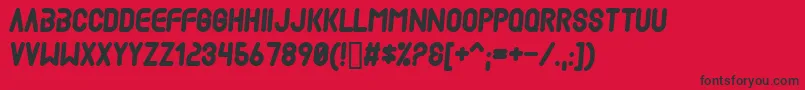 Mad ffy Font – Black Fonts on Red Background