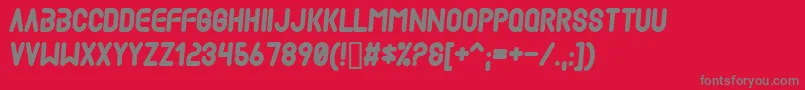 Mad ffy Font – Gray Fonts on Red Background