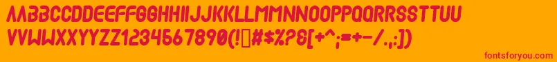 Mad ffy Font – Red Fonts on Orange Background