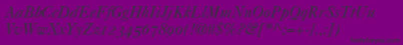 Caslon540ItalicOldstyleFigures-Schriftart – Schwarze Schriften auf violettem Hintergrund