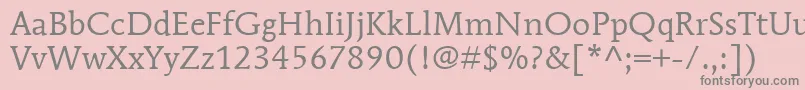 ItcMendozaRomanLtBook Font – Gray Fonts on Pink Background