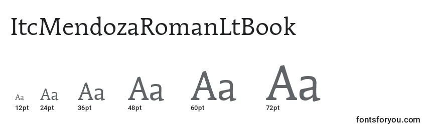 ItcMendozaRomanLtBook Font Sizes