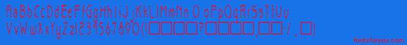 Bluedragon Font – Red Fonts on Blue Background