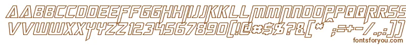 MegatronHollowItalic Font – Brown Fonts on White Background