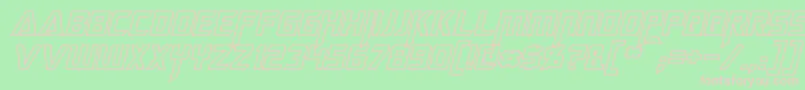 MegatronHollowItalic Font – Pink Fonts on Green Background