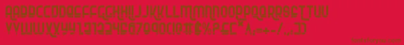 RokikierLaser Font – Brown Fonts on Red Background