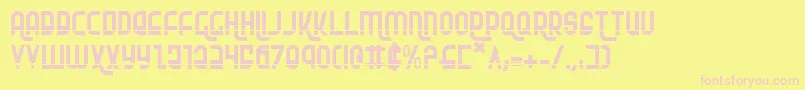 RokikierLaser Font – Pink Fonts on Yellow Background