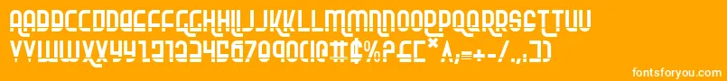 RokikierLaser Font – White Fonts on Orange Background