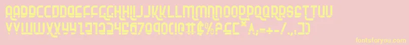 RokikierLaser Font – Yellow Fonts on Pink Background