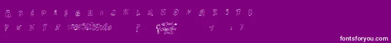 Xanthism Font – White Fonts on Purple Background