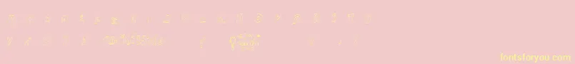 Xanthism Font – Yellow Fonts on Pink Background