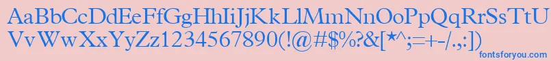 TerminuslightsskRegular Font – Blue Fonts on Pink Background