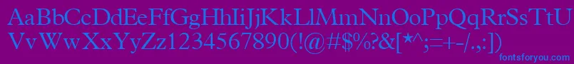 TerminuslightsskRegular-Schriftart – Blaue Schriften auf violettem Hintergrund