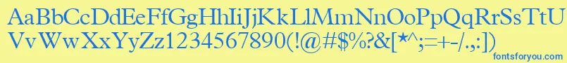 TerminuslightsskRegular Font – Blue Fonts on Yellow Background