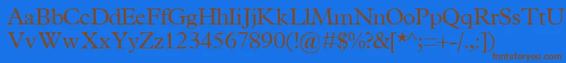 TerminuslightsskRegular Font – Brown Fonts on Blue Background