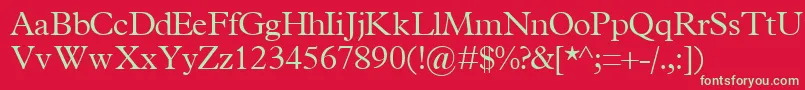 TerminuslightsskRegular Font – Green Fonts on Red Background