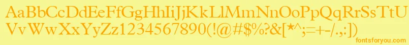 TerminuslightsskRegular Font – Orange Fonts on Yellow Background