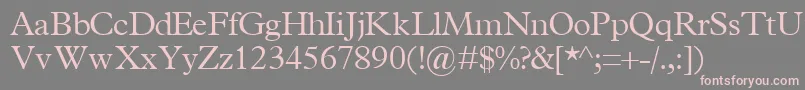 Шрифт TerminuslightsskRegular – розовые шрифты на сером фоне