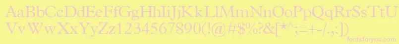Шрифт TerminuslightsskRegular – розовые шрифты на жёлтом фоне