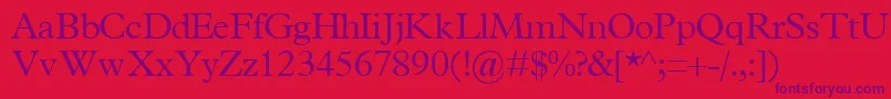 TerminuslightsskRegular Font – Purple Fonts on Red Background