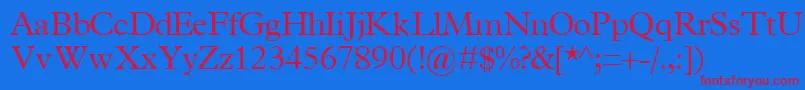 TerminuslightsskRegular Font – Red Fonts on Blue Background