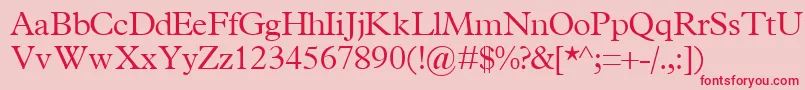 フォントTerminuslightsskRegular – ピンクの背景に赤い文字