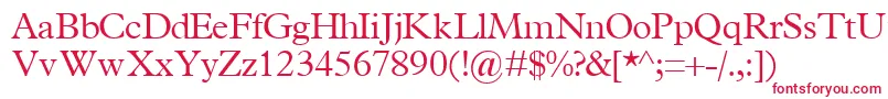 TerminuslightsskRegular Font – Red Fonts on White Background