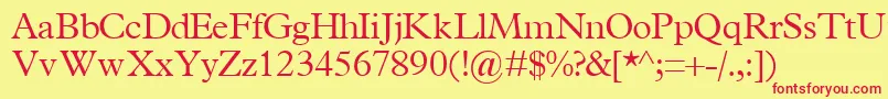 TerminuslightsskRegular Font – Red Fonts on Yellow Background