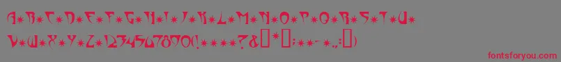 フォントNewveau – 赤い文字の灰色の背景