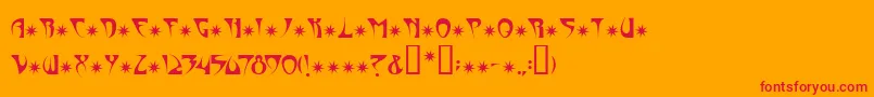 Newveau Font – Red Fonts on Orange Background