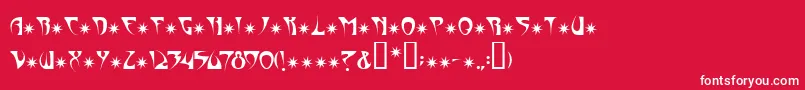 Newveau Font – White Fonts on Red Background