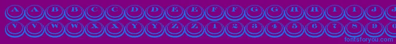 Discoserifdbldn3DRegular Font – Blue Fonts on Purple Background