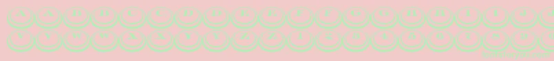 Discoserifdbldn3DRegular Font – Green Fonts on Pink Background