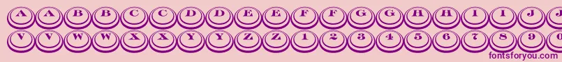 Discoserifdbldn3DRegular Font – Purple Fonts on Pink Background