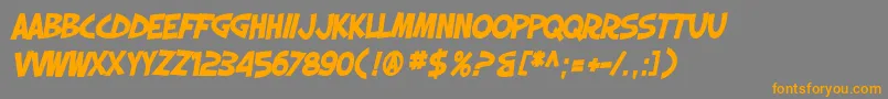SfSlapstickComicBoldOblique Font – Orange Fonts on Gray Background
