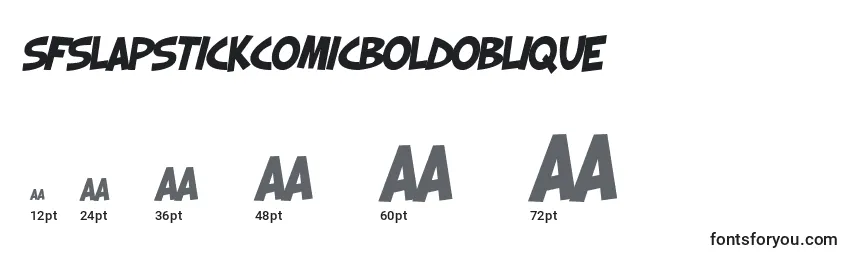 Размеры шрифта SfSlapstickComicBoldOblique