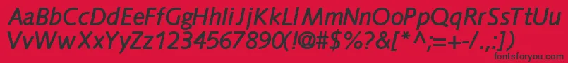 FacilesskBoldItalic Font – Black Fonts on Red Background